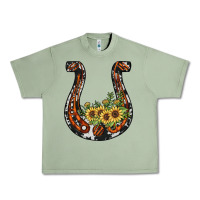 Horseshoe Sunflower Urban Heavy Tee | Teevron