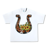 White horseshoe sunflower Urban Heavy Tee - JahusDesignShop