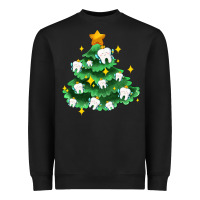 Black Christmas tree with teeth Heavyweight Sweatshirt - AdoDesignShop