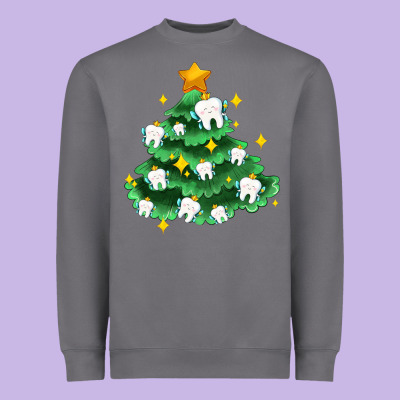 Christmas Tree With Teeth Heavyweight Sweatshirt Designed By Adodesignshop