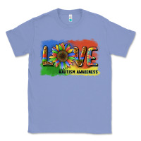 Colony Blue sunflower love autism awareness Classic Tee - BarkalooDesign