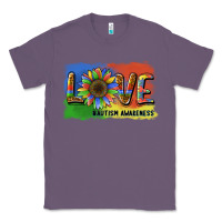 Lavender sunflower love autism awareness Classic Tee - BarkalooDesign