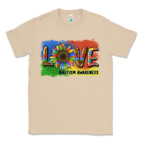 Mushroom sunflower love autism awareness Classic Tee - BarkalooDesign