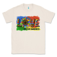 Natural sunflower love autism awareness Classic Tee - BarkalooDesign
