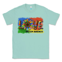 Seafoam sunflower love autism awareness Classic Tee - BarkalooDesign
