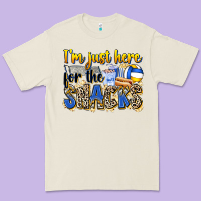 I'm Just Here For The Snacks Volleyball Premium Tee Designed By Zillion Design Studio