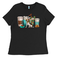 Black beagle dog coffee cups Ladies Tee - texasbilliewilder