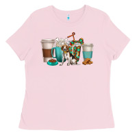 Bubblegum Pink beagle dog coffee cups Ladies Tee - texasbilliewilder