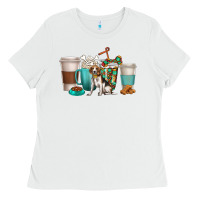 White beagle dog coffee cups Ladies Tee - texasbilliewilder