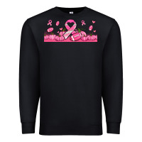 Black breast cancer american football Premium Sweatshirt - Jasminsmagicworld