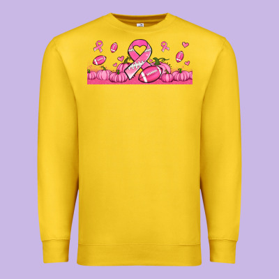 Breast Cancer American Football Premium Sweatshirt Designed By Jasminsmagicworld