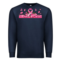 Navy breast cancer american football Premium Sweatshirt - Jasminsmagicworld