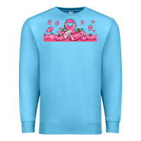 Ocean Blue breast cancer american football Premium Sweatshirt - Jasminsmagicworld