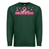 Sports Green breast cancer american football Premium Sweatshirt - Jasminsmagicworld