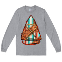 Heather Grey turquoise serape tooled leather arrowhead Long Sleeve Tee - Jasminsmagicworld
