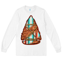 White turquoise serape tooled leather arrowhead Long Sleeve Tee - Jasminsmagicworld