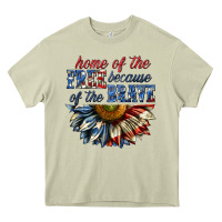 Home Of The Free Because Of The Brave Sunflower Bi Heavy Core Tee | Teevron