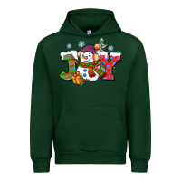 Forest Green christmas joy snowman Urban Hoodie - CowGirlArtShop