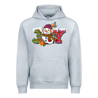 Heather Grey christmas joy snowman Urban Hoodie - CowGirlArtShop