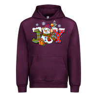 Mauve Wine christmas joy snowman Urban Hoodie - CowGirlArtShop