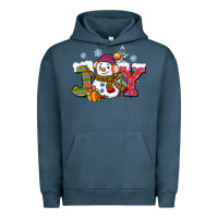 Pigment Midnight Navy christmas joy snowman Urban Hoodie - CowGirlArtShop