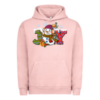 Pigment Salmon christmas joy snowman Urban Hoodie - CowGirlArtShop