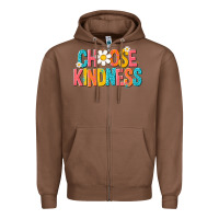 Chestnut choose kindness Zipper Hoodie - NancyCooperArtShop