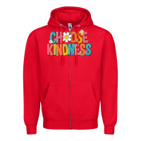 Red choose kindness Zipper Hoodie - NancyCooperArtShop