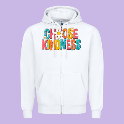 Choose Kindness Zipper Hoodie Designed By Nancycooperartshop
