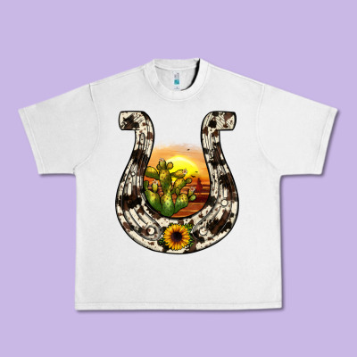 Horseshoe Sunset Urban Heavy Tee Designed By Jahusdesignshop