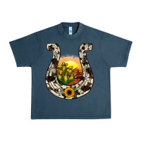 Midnight Navy horseshoe sunset Urban Heavy Tee - JahusDesignShop