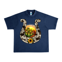 Navy horseshoe sunset Urban Heavy Tee - JahusDesignShop