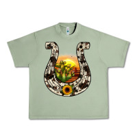 Oil Green horseshoe sunset Urban Heavy Tee - JahusDesignShop