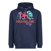 Navy 100 mermazing days Heavyweight Hoodie - Artiststas