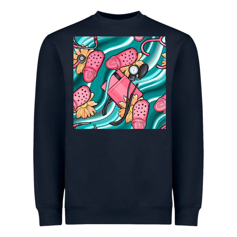 Nurse Slippers Seamless Pattern Heavyweight Sweatshirt by BundleAndBundleShop | Teevron