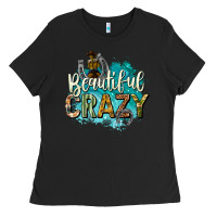Black beautiful crazy Ladies Tee - texasbilliewilder