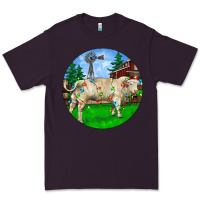 Plum christmas charolais bull and barnyard Premium Tee - RanaPortraitStore
