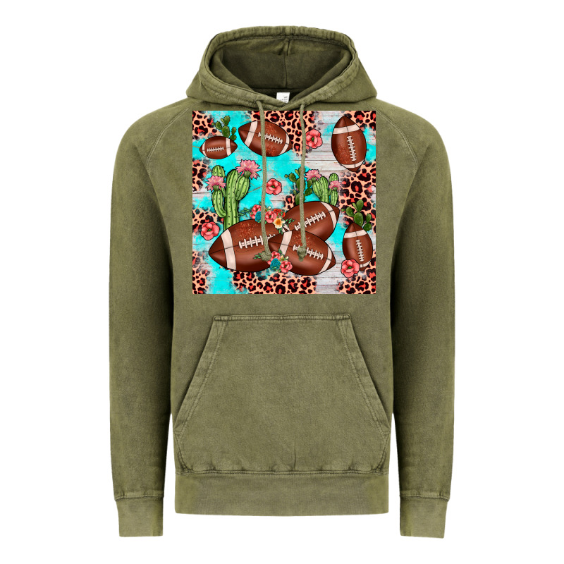 Football Leopard Cactus Seamless Pattern Vintage Hoodie by JahusDesignShop | Teevron