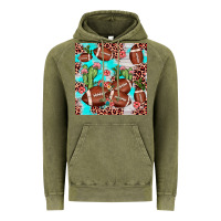 Vintage Olive football leopard cactus seamless pattern Vintage Hoodie - JahusDesignShop