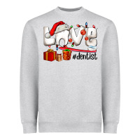 Heather Grey Christmas love  dentist Heavyweight Sweatshirt - AdoDesignShop