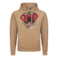 Vintage Coffee Pug with love glasses Vintage Hoodie - RanaPortraitStore