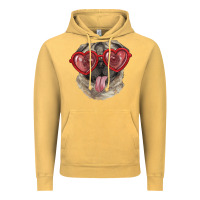 Vintage Mustard Pug with love glasses Vintage Hoodie - RanaPortraitStore