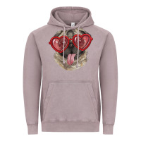 Vintage Zinc Pug with love glasses Vintage Hoodie - RanaPortraitStore