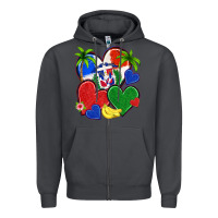 Smoke dominican repuclic hearts Zipper Hoodie - NancyCooperArtShop