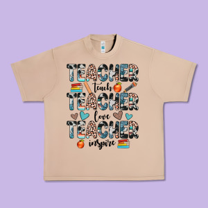 Teacher Teach Love Inspire Urban Heavy Tee Designed By Jahusdesignshop