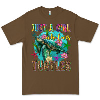 Cacao just a girl who loves turtles Premium Tee - texasbilliewilder