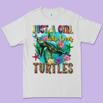 Just A Girl Who Loves Turtles Premium Tee Designed By Texasbilliewilder