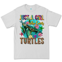 Dove Grey just a girl who loves turtles Premium Tee - texasbilliewilder