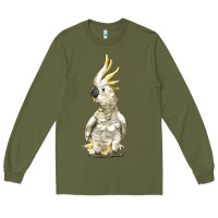 Army Green Cockatoo Bird Long Sleeve Tee - LillyAllenDesigns