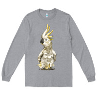 Heather Grey Cockatoo Bird Long Sleeve Tee - LillyAllenDesigns